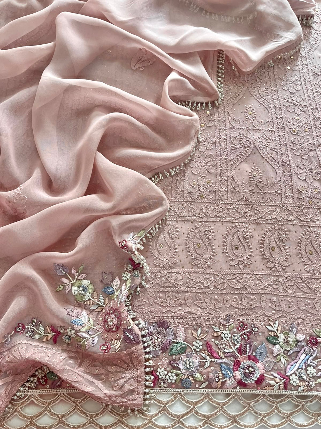 Chikankari X Zardozi Handwork