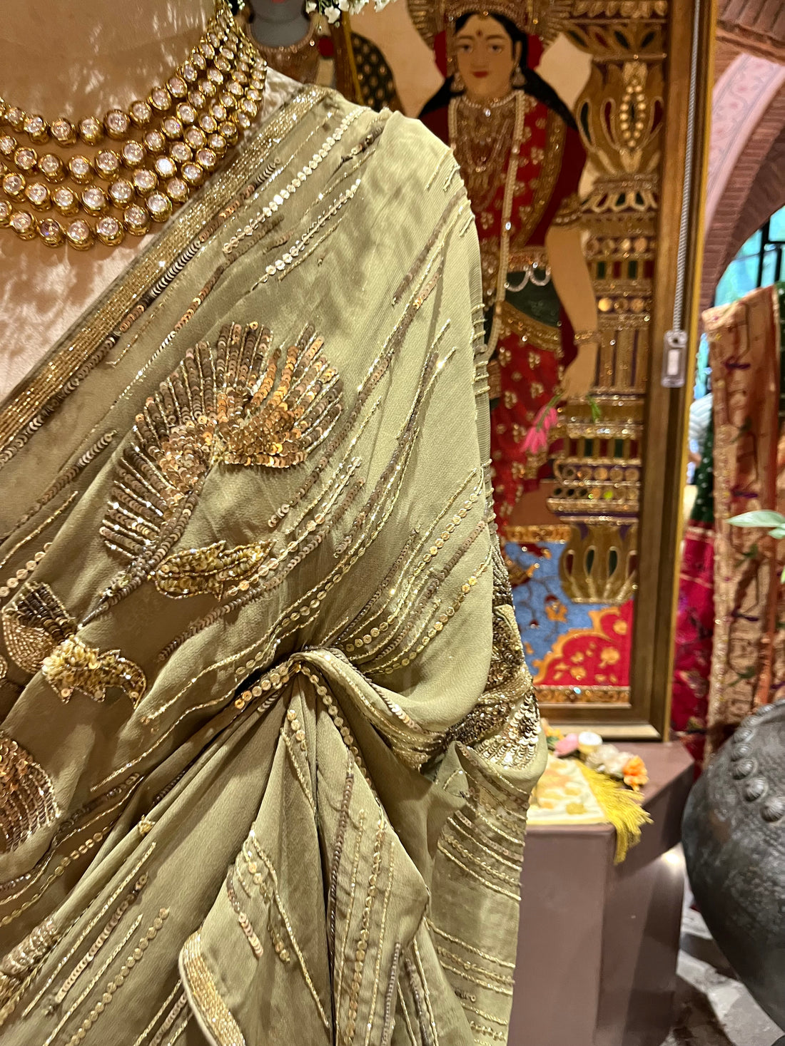 Georgette~ Sequins Drape
