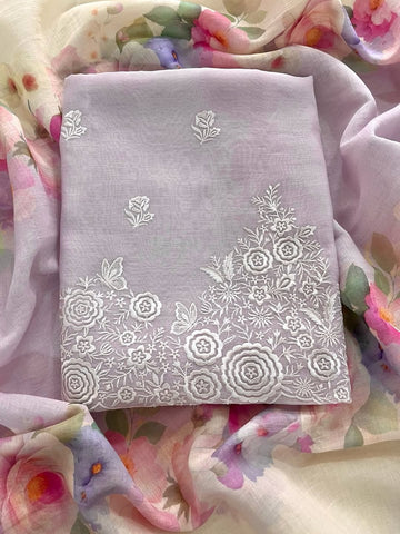 Floral Mulmul Chanderi