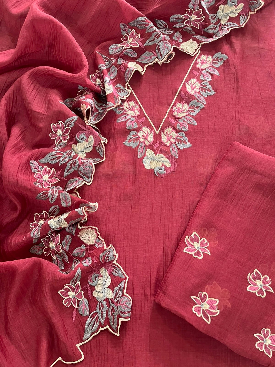 Floral Thread Embroidery