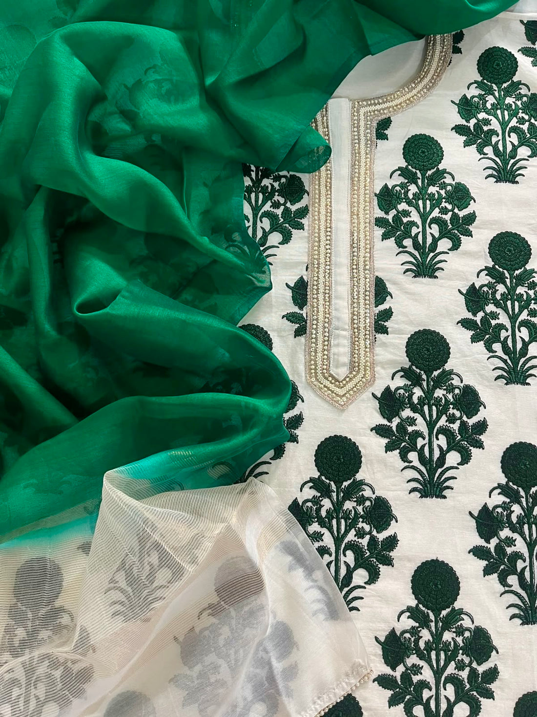 Chanderi Thread Embrodiery