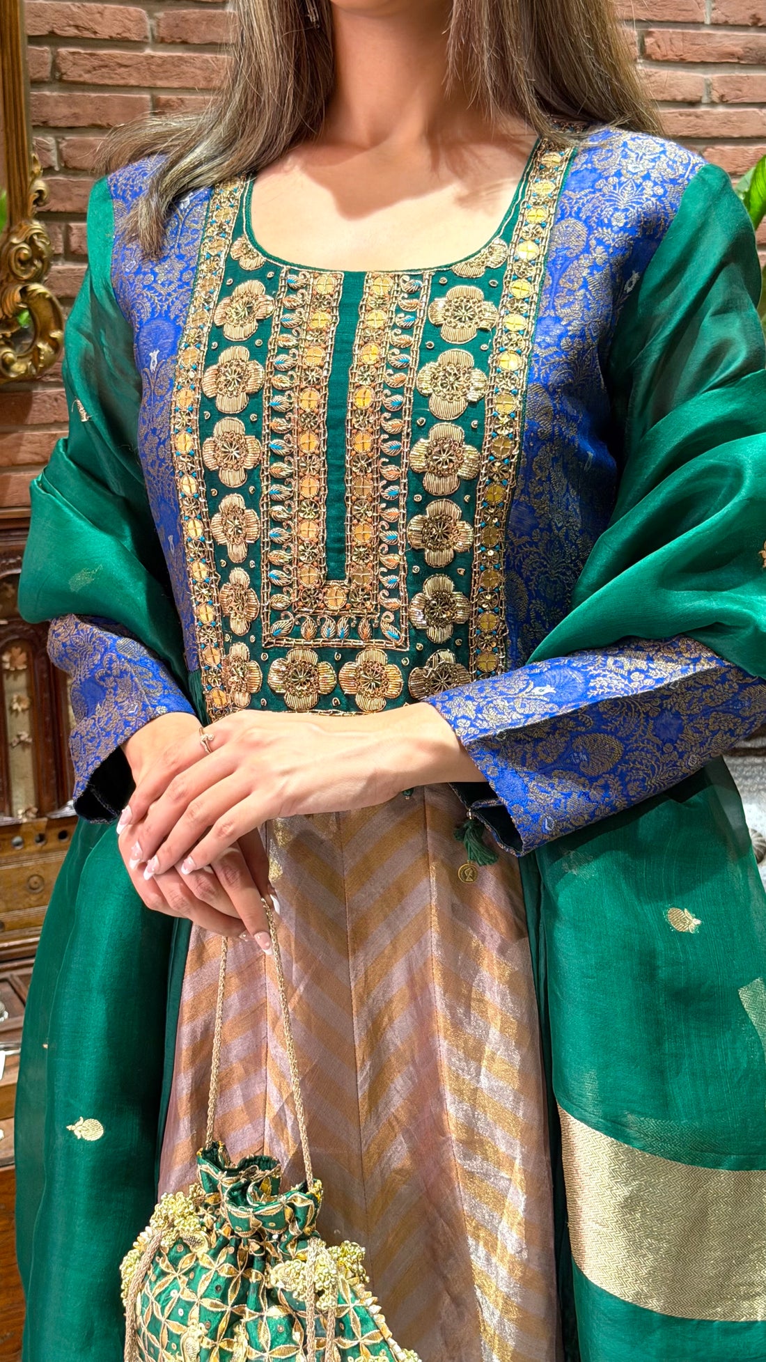 Brocade Handwork Anarkali