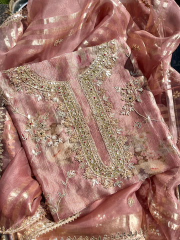 Floral Tissue Silk Handwork