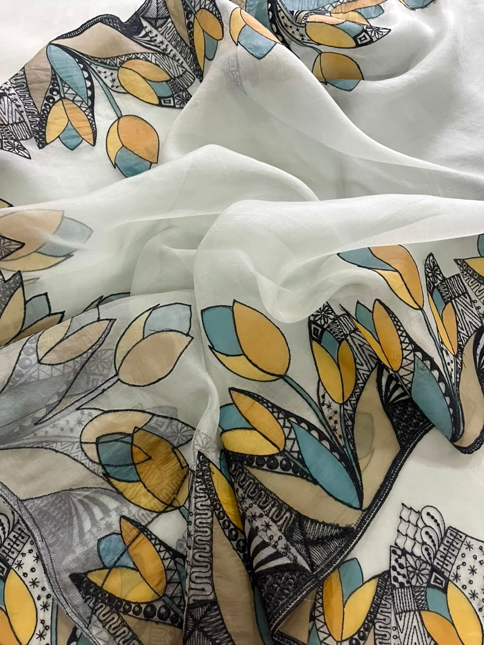 Organza Appliqué Work
