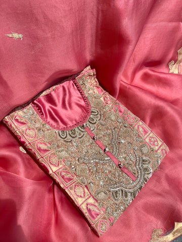 Gold Appliqué Work x Zardozi Handwork