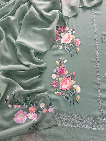 Georgette~ Aari Embroidery