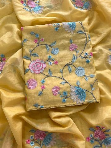 Floral Mulmul Chanderi