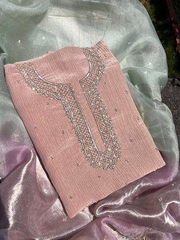 Crushed Tissue Silk Handwork