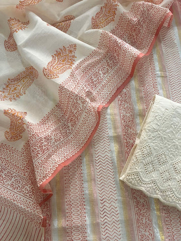 Cotton Lurex Block Printed Set