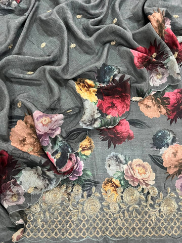 Elegant Floral Muslin