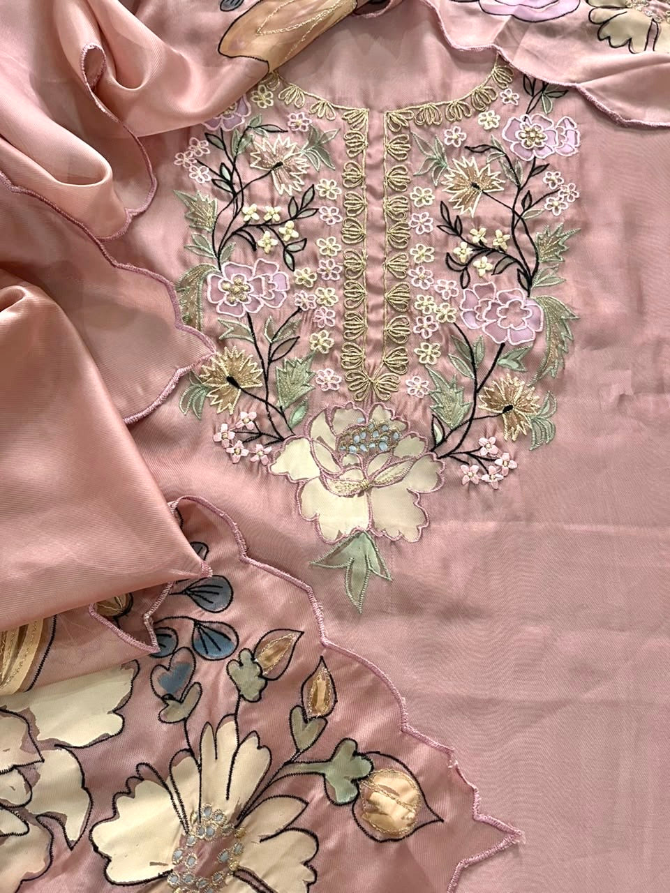 Organza Appliqué Work