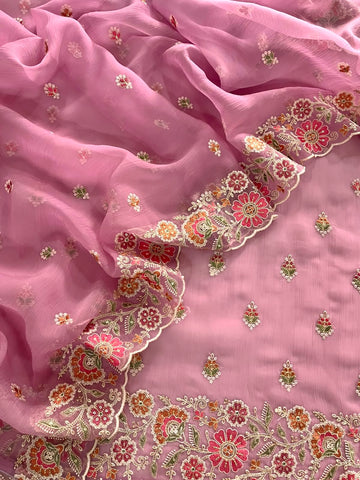Beautiful Chiffon Embroidered Set