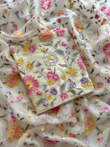~Sheer Luxury~ Floral Thread Embroidery