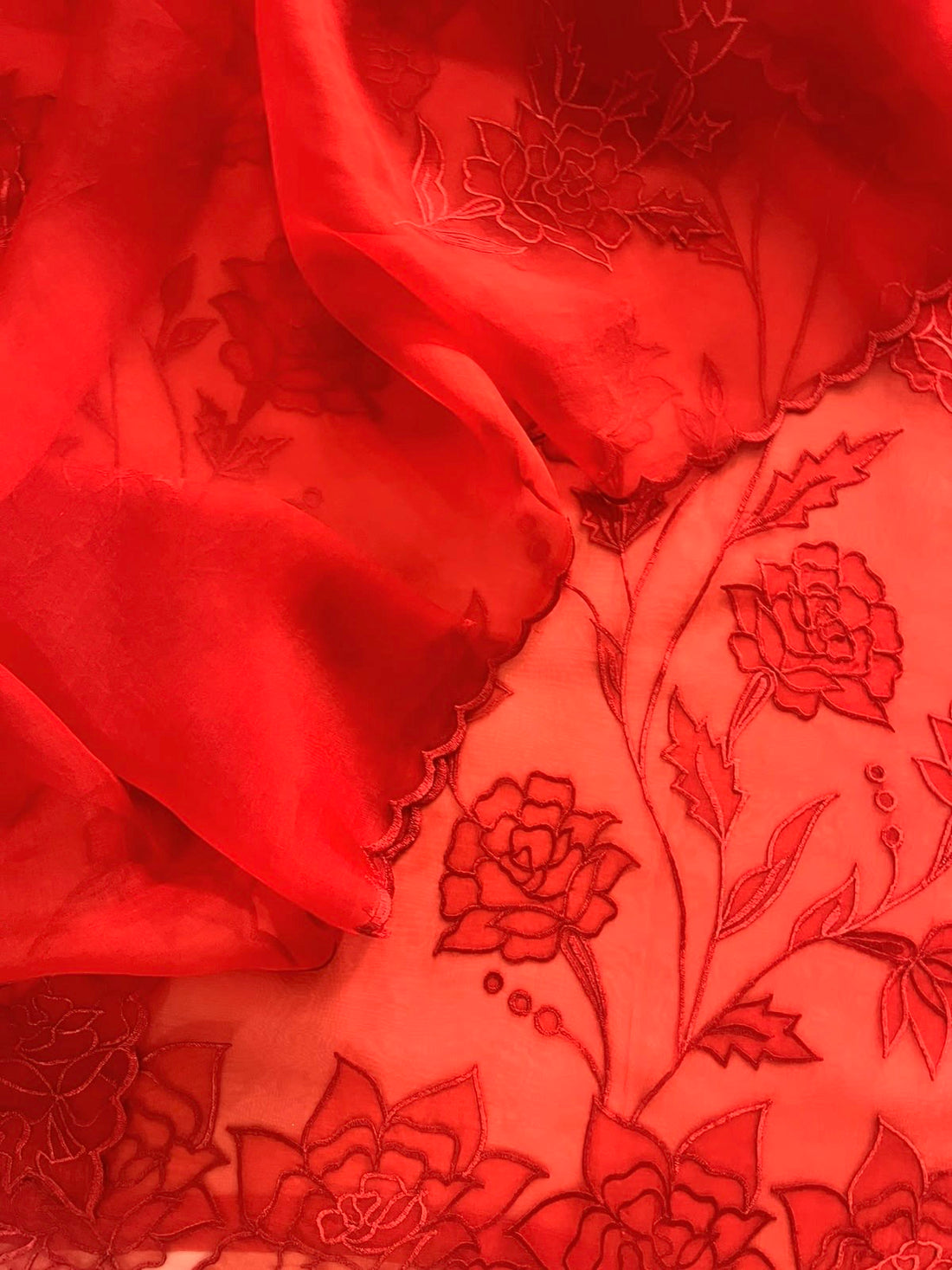 Organza Appliqué Work