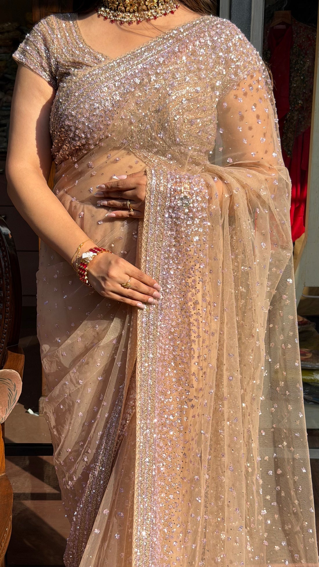 Stunning Shimmer Saree