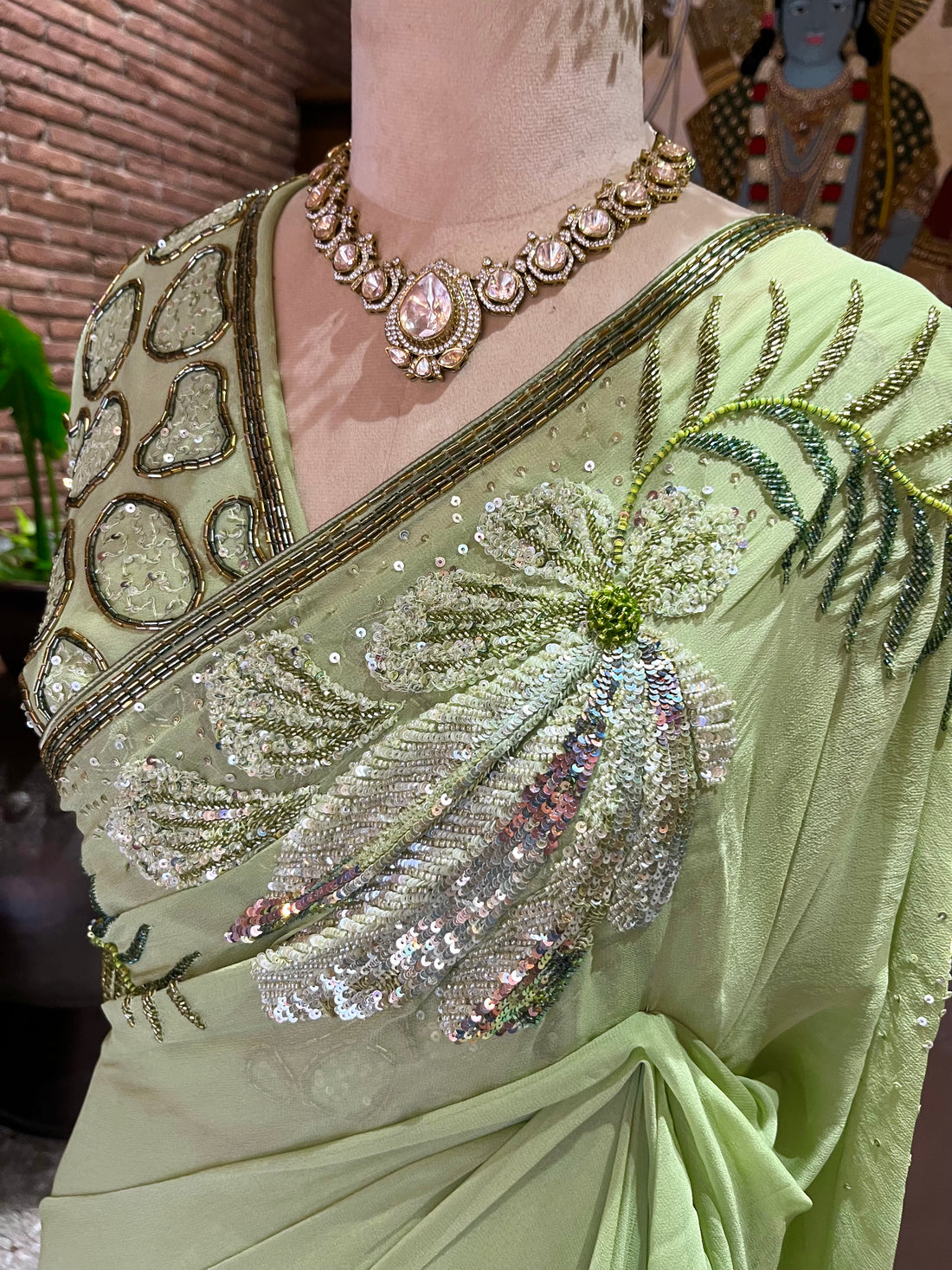 Georgette~ Sequins Work