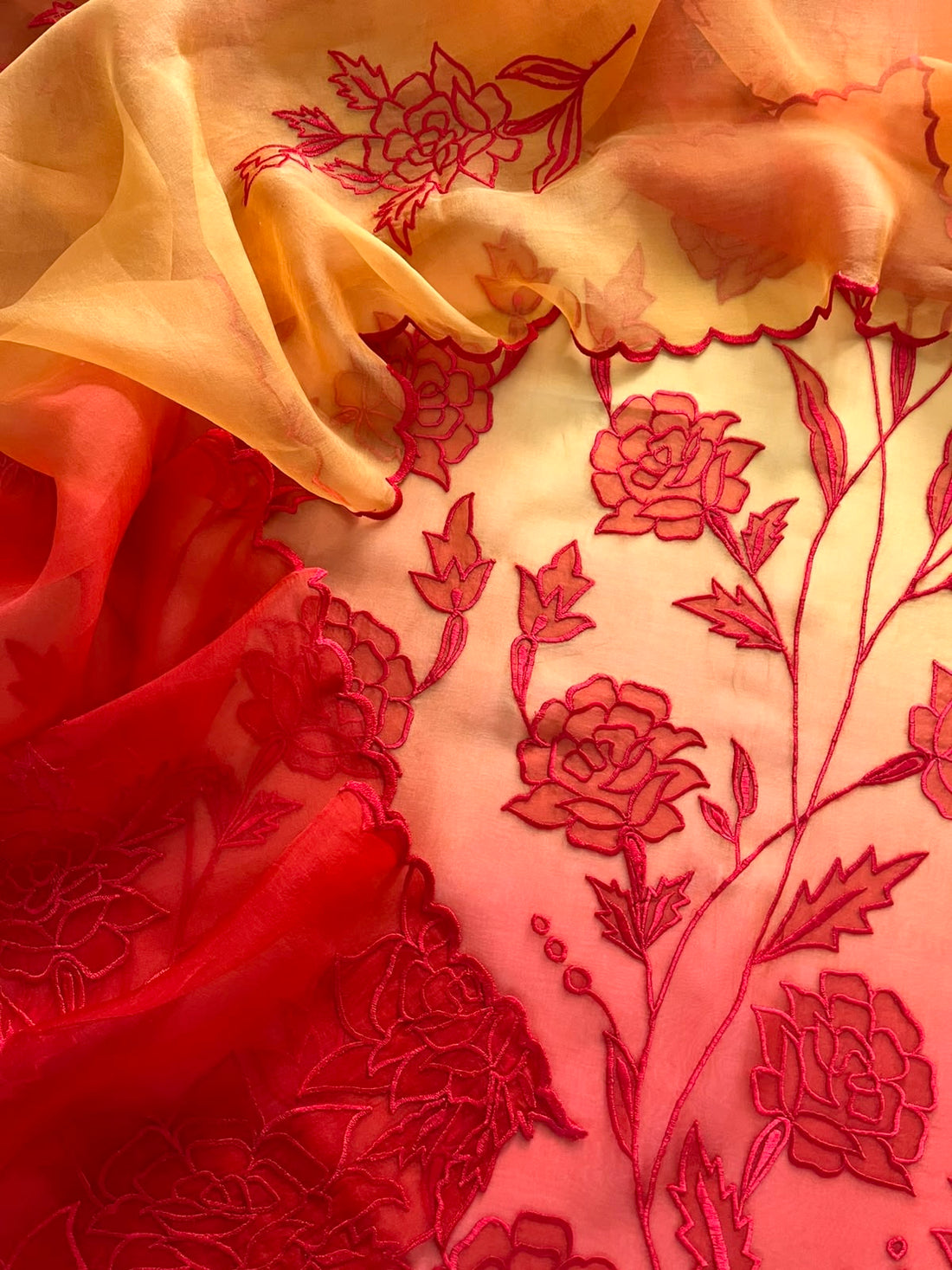 Organza Appliqué Work