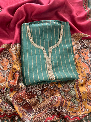 Kalamkari~ Munga Silk