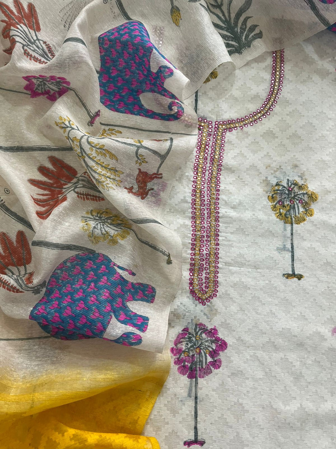 Pure Linen Silk~ Block Prints
