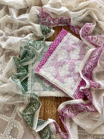 Mulmul Chanderi~ Block Prints