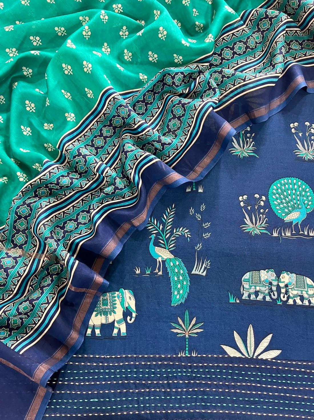 Kantha Handwork~ Maheshwari Silk