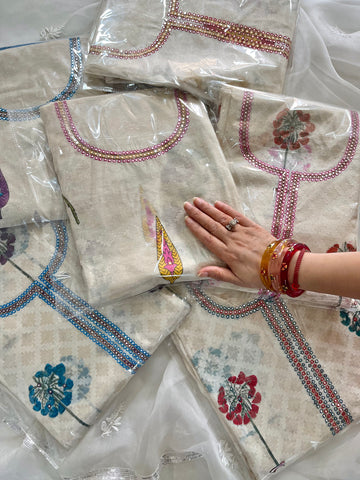 Pure Linen Silk~ Block Prints