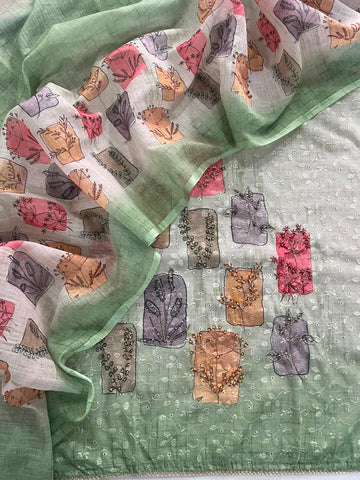 Hakooba Chikan Linen