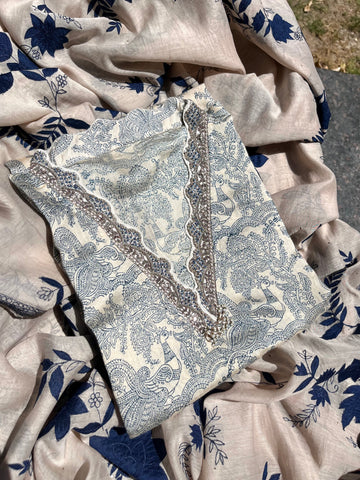 Kalamkari~ Banarasi Chanderi