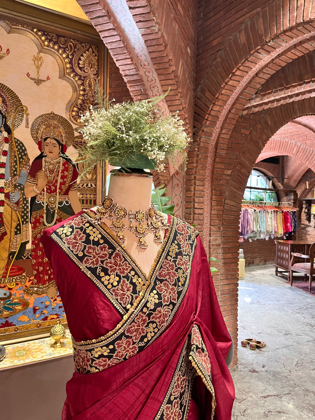 Graceful Raw Silk Drape