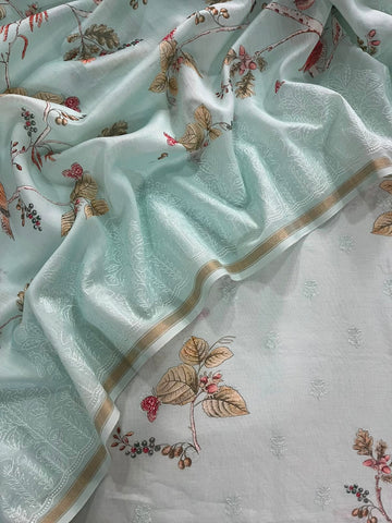 Soothing Floral Chanderi