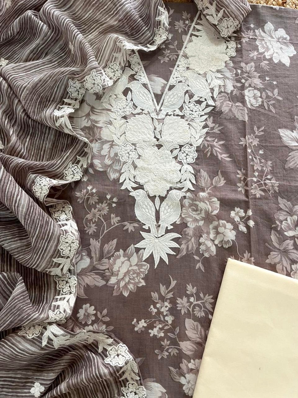 Parsi Embroidery  Mulmul Cotton