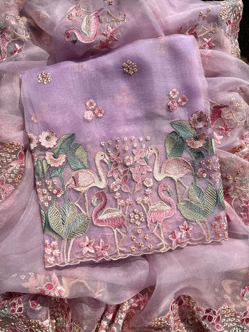 Flamingo Parsi Embroidery
