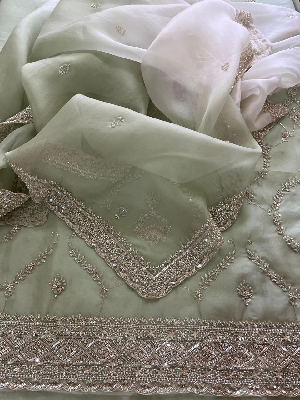 Sequlne And Organza Handwork