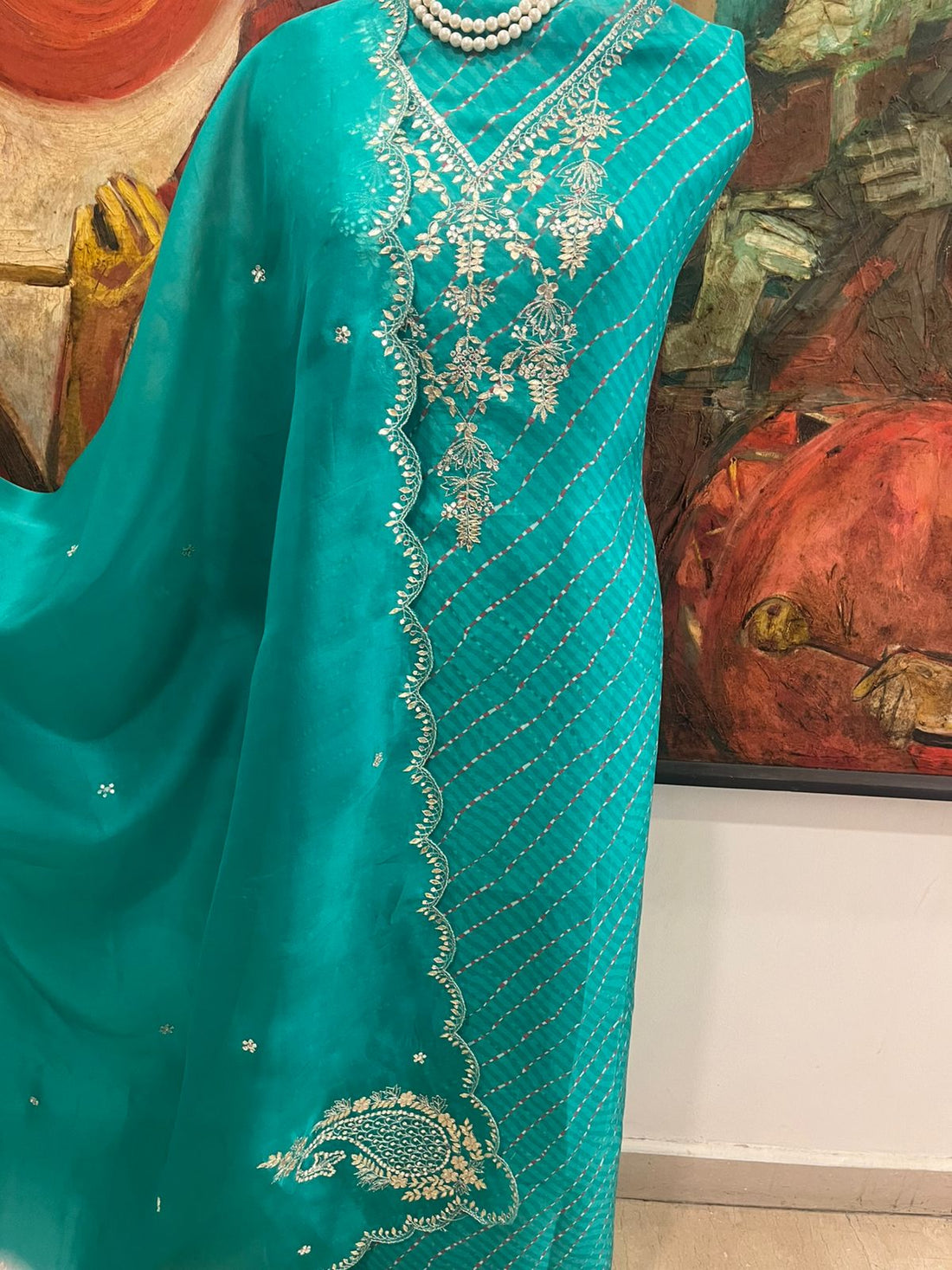 Pure Organza Silk Lehriya