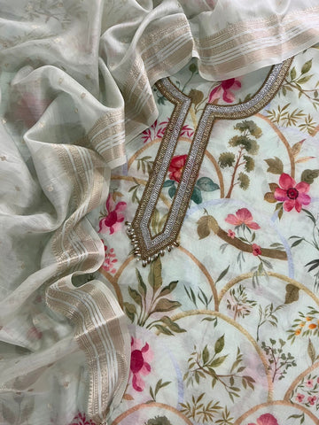 Pure Mulmul Chanderi Florals