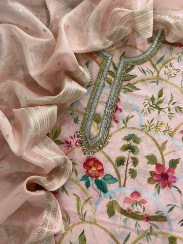 Pure Mulmul Chanderi Florals