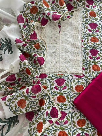 Hand Block Prints~ Mulmul Chanderi
