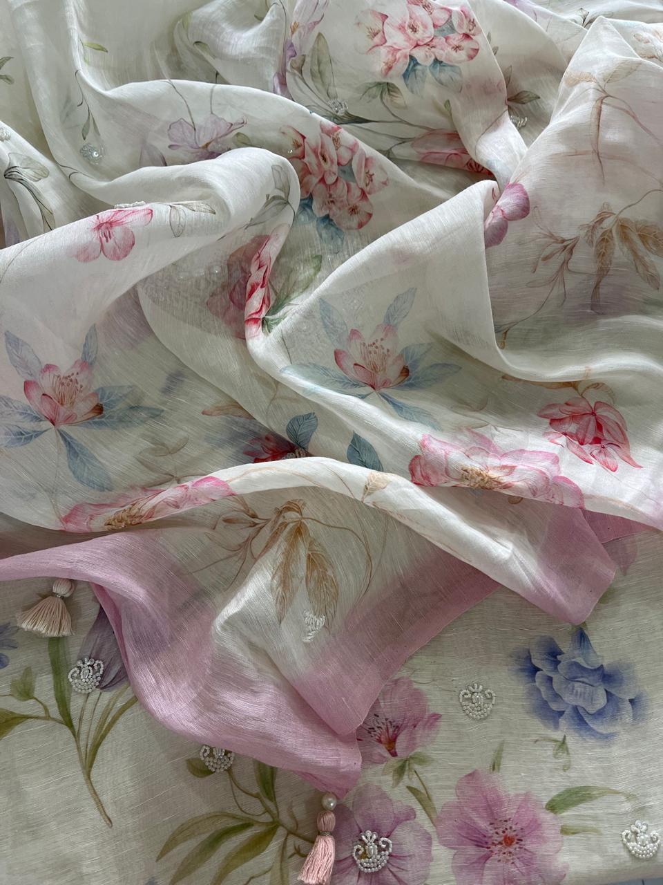 Floral Linen Silk