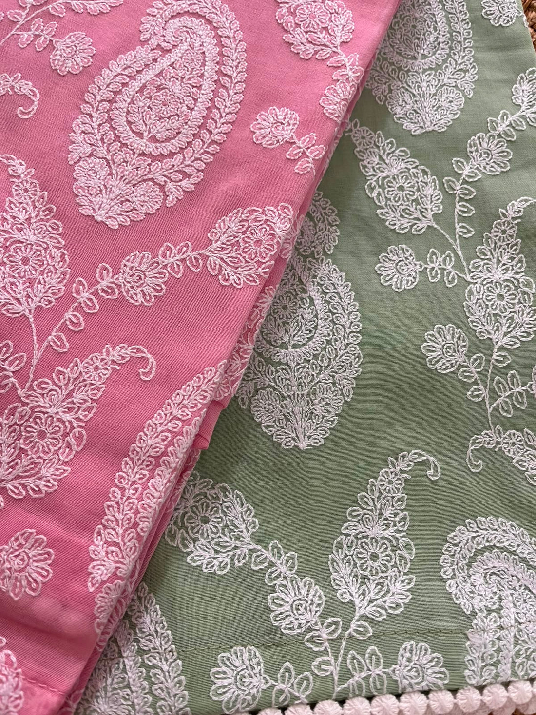 Pure Cotton Thread Embroidered Kurtas
