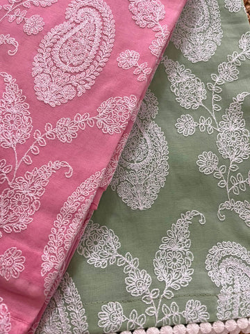 Pure Cotton Thread Embroidered Kurtas