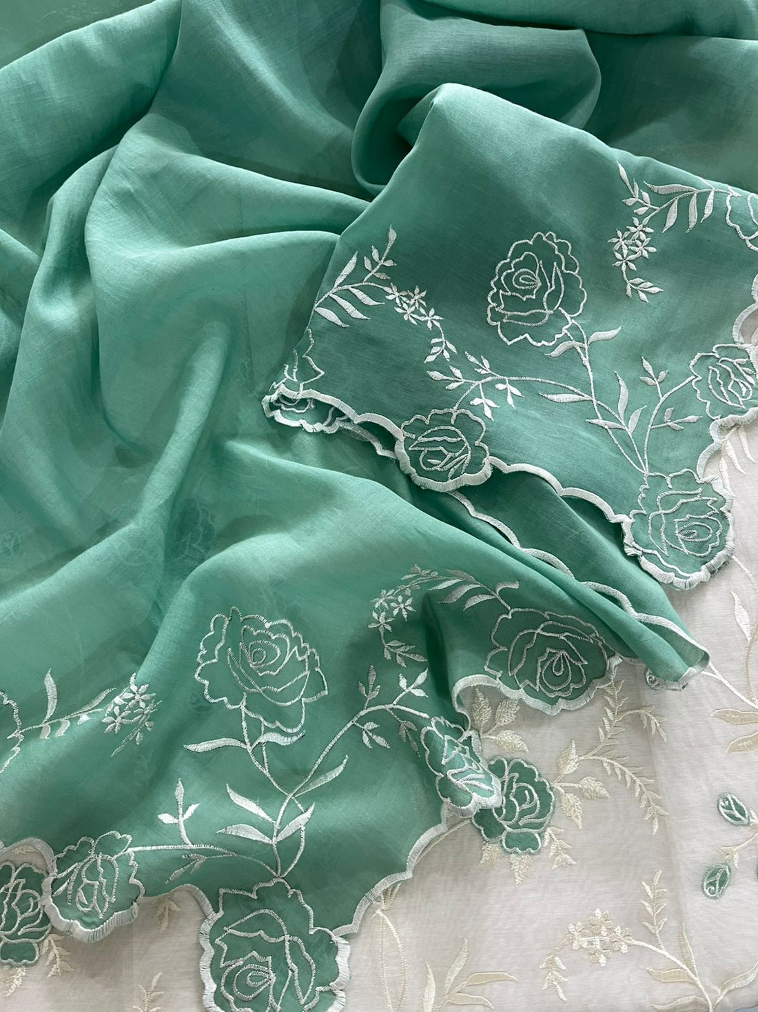 Mulmul Chanderi Appliqué Work