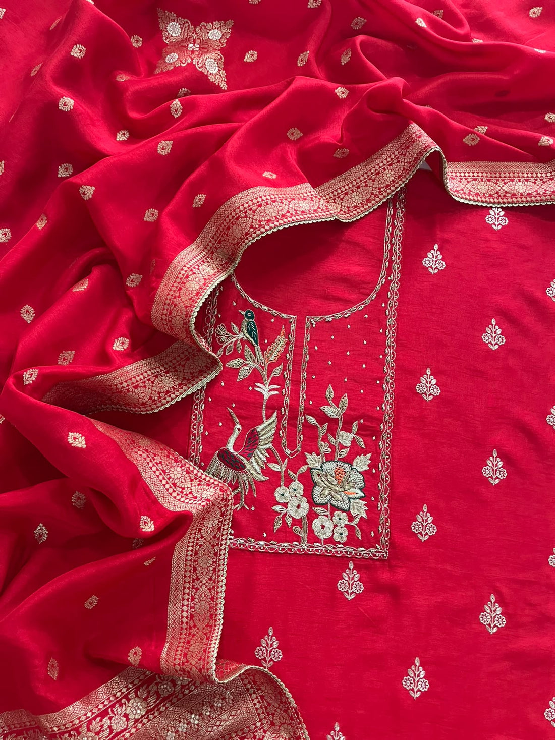 Beautiful Chanderi Woven with Dabka Handwork