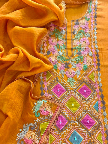 Vibrant Mulmul Chanderi