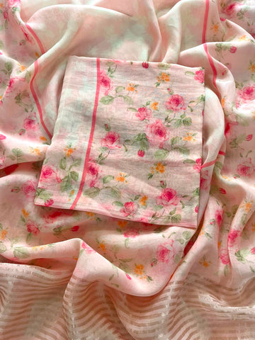Floral Mulmul Chanderi
