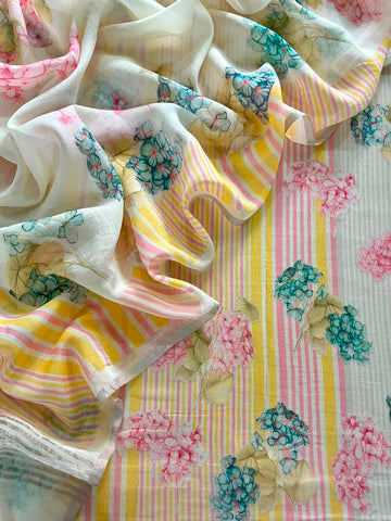 Floral Mulmul Chanderi