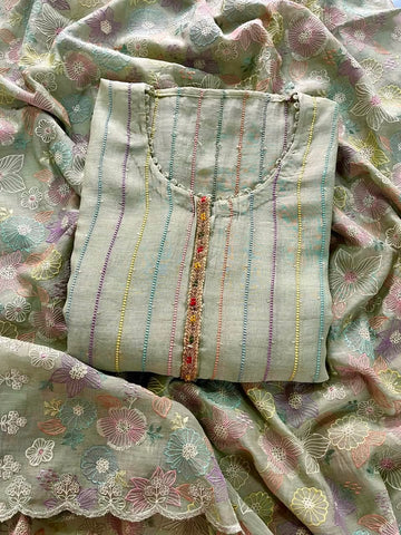 Floral Mulmul Chanderi