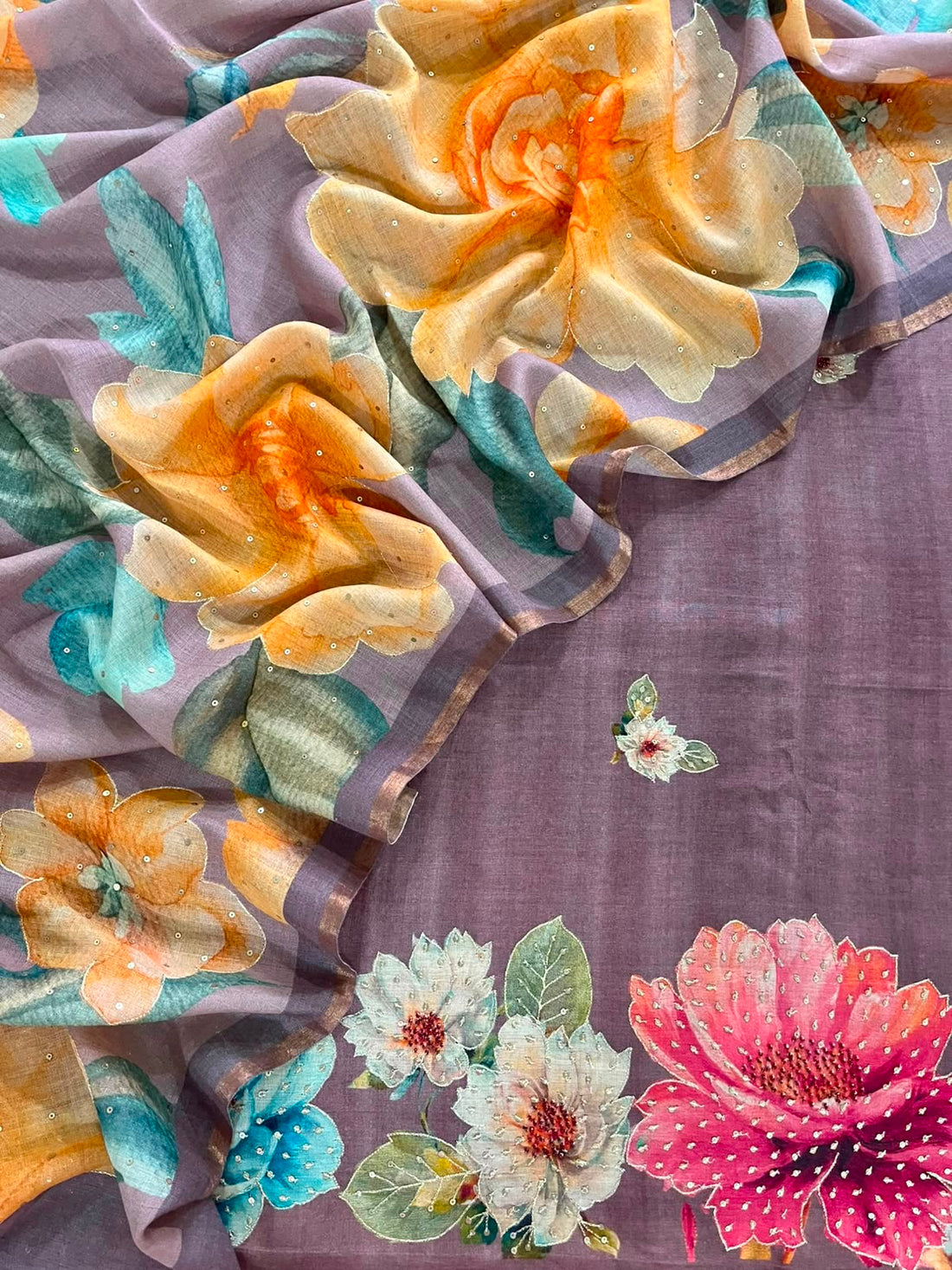 Floral Tussar Silk