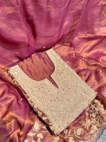 Tissue Silk Appliqué Work