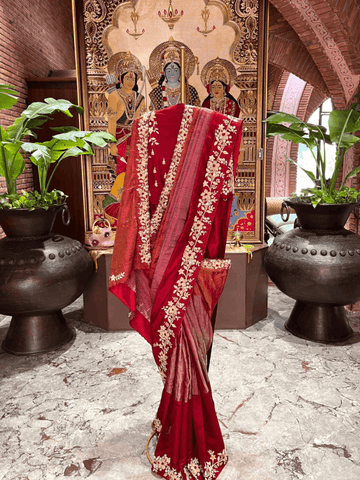 Exclusive Tissue Silk Handwork Saree