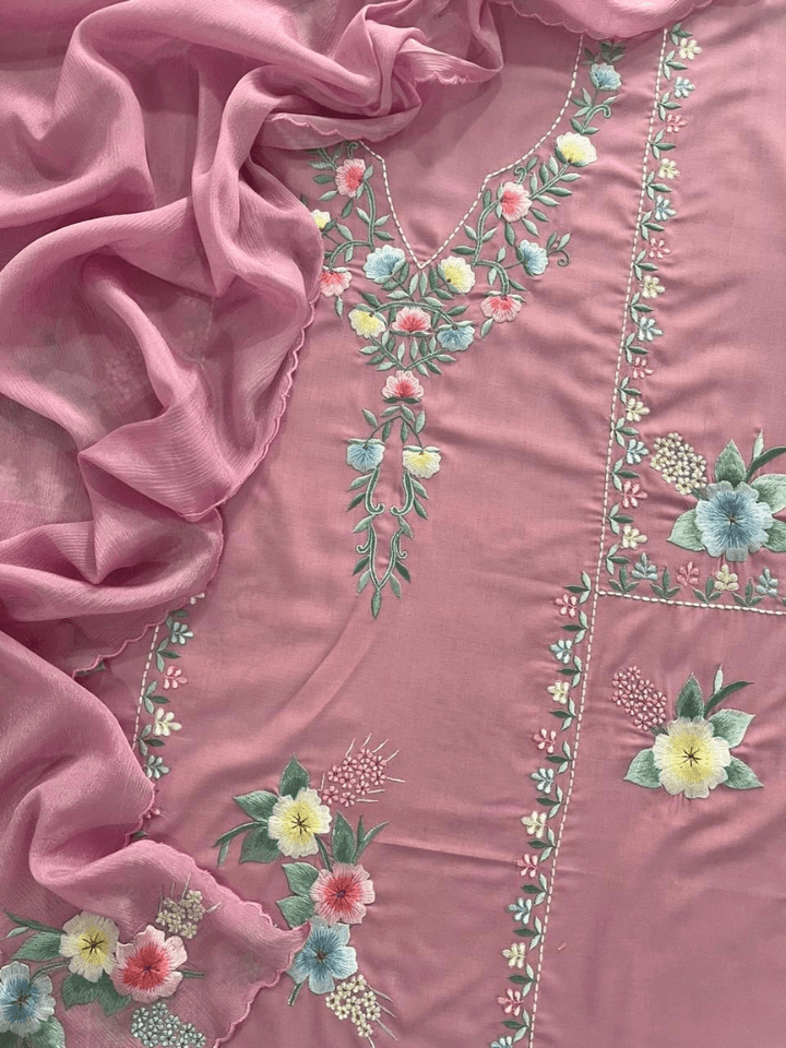 Floral Thread Aari Embroidery
